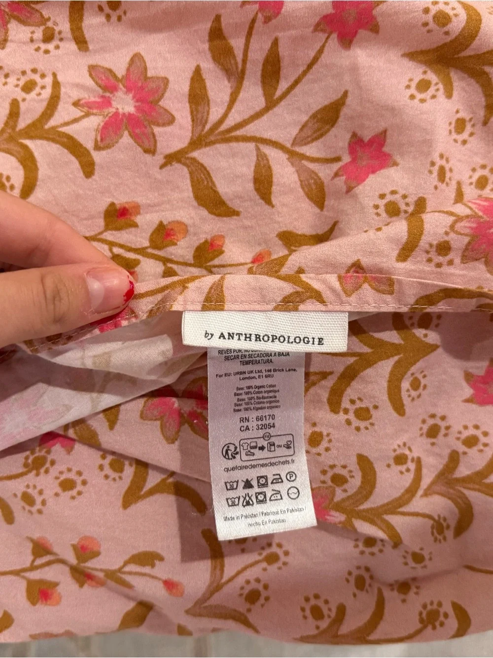 Anthropologie Floral Quilted Comforter With 3 Euro Shana